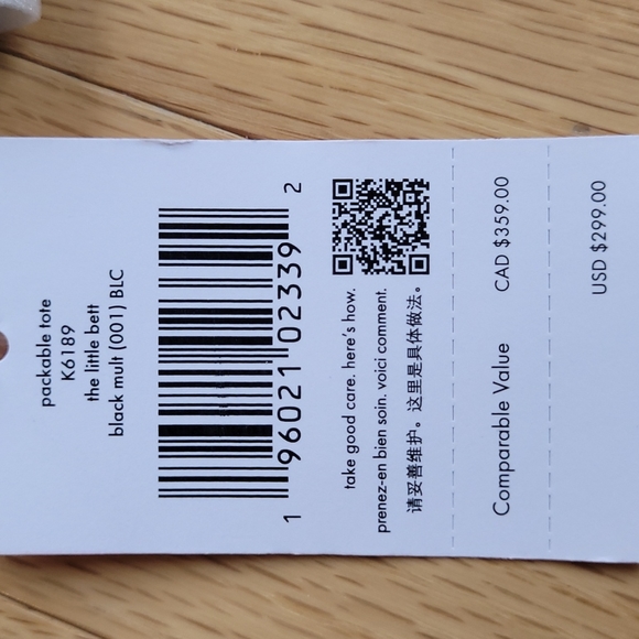 KATE SPADE NWT TOSSED CHERRY MEL PACKABLE TOTE +WRISTLET! - Picture 13 of 13